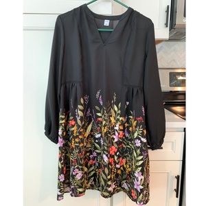 Black and Floral Dress
